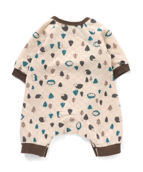 Ampersand（アンパサンド）の「/ニットキルト前開き総柄カバーオール(はりねずみ柄）（肌着・キッズ・ベージュ/オフホワイト・80/70/60）」の8枚目の写真