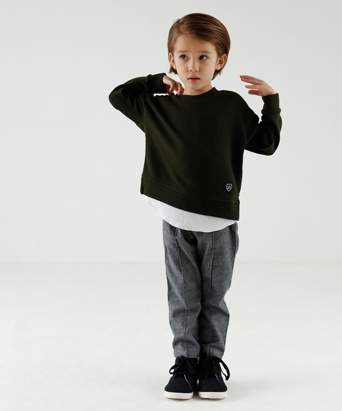 DADWAY(ダッドウェイ)の「センタープレス柄パンツ(その他パンツ・キッズ・グレー・110cm)」の1枚目の写真