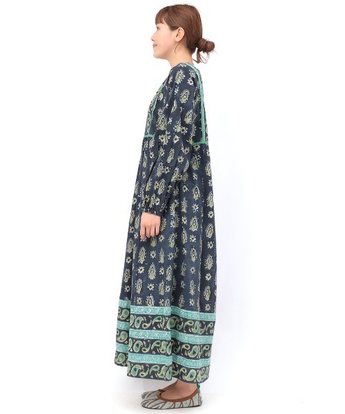 チチカカ(チチカカ)の「エコフレンドリーダイ ミルパブロックプリントワンピース(ワンピース・レディース・イエロー/ブラック・FREE)」の8枚目の写真