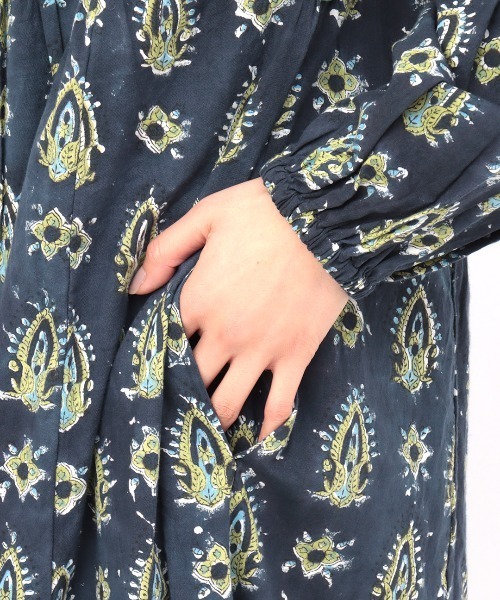 チチカカ(チチカカ)の「エコフレンドリーダイ ミルパブロックプリントワンピース(ワンピース・レディース・イエロー/ブラック・FREE)」の11枚目の写真