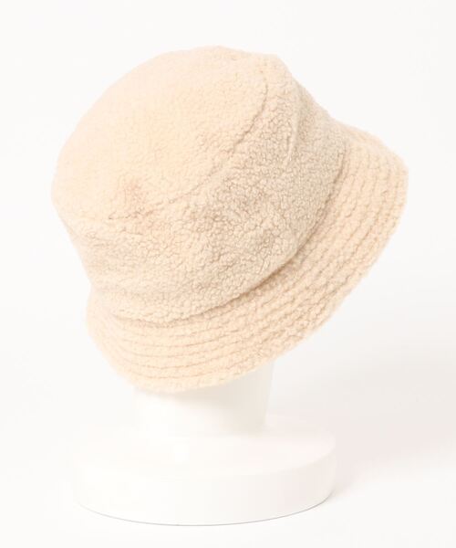 ehka sopo（エヘカソポ）の「ボアバケットハット（ハット・レディース・オフホワイト/ベージュ/モカ・ﾌﾘ-）」の4枚目の写真