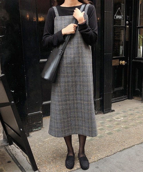 MAISON DE THERESE(メゾン ド テレーズ)の「チェックキャミワンピース(ワンピース・レディース・ブラウン/グレー・LARGE/MEDIUM/SMALL/X-LARGE)」の10枚目の写真