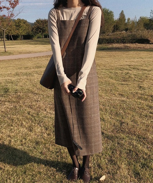 MAISON DE THERESE(メゾン ド テレーズ)の「チェックキャミワンピース(ワンピース・レディース・ブラウン/グレー・LARGE/MEDIUM/SMALL/X-LARGE)」の15枚目の写真