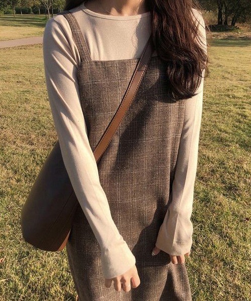 MAISON DE THERESE(メゾン ド テレーズ)の「チェックキャミワンピース(ワンピース・レディース・ブラウン/グレー・LARGE/MEDIUM/SMALL/X-LARGE)」の13枚目の写真