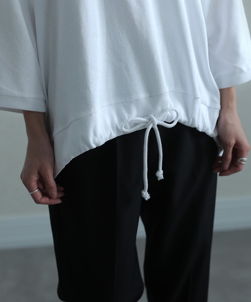 ElegChic(エレグシック)の「コットンフライスヘムロープ入りカットソー(Tシャツ/カットソー・レディース・ホワイト/ベージュ/ブラック/杢グレー・4L/M/XL)」の22枚目の写真
