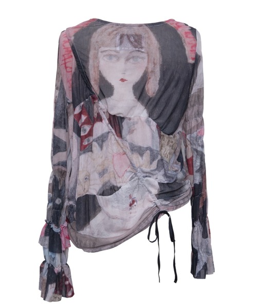 harune.h シャツ　rurumu: rurumu: shirring short blouse