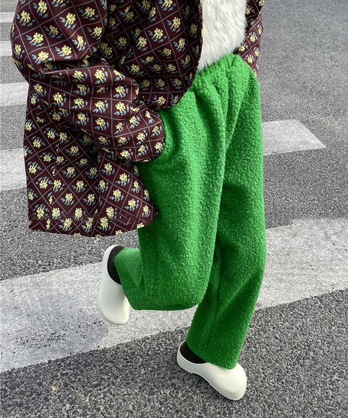 me+em select(ミームセレクト)の「ボアニットバルーンテーパードカラーパンツ(その他パンツ・レディース・アイボリー/ブラック/グリーン・FREE)」の6枚目の写真