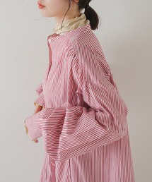 Kastane | 【WEB限定】ストライプマキシシャツワンピース(ワンピース)