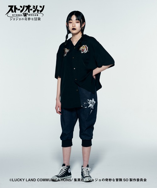 glamb(グラム)の「Jolyne Denim / 徐倫デニム【ジョジョの奇妙な冒険コラボレーション】(デニムパンツ・メンズ・インディゴブルー・S/M/L)」の11枚目の写真