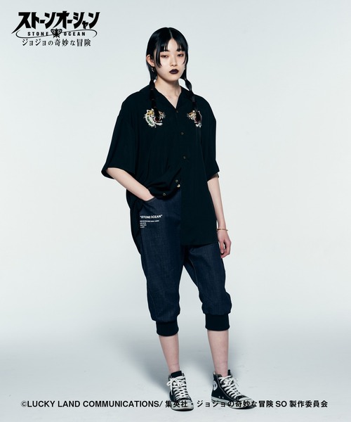glamb × ジョジョの奇妙な冒険 インディゴデニムOサイズ 071K22 glamb × ジョジョの奇妙な冒険 インディゴデニムOサイズ 071K22