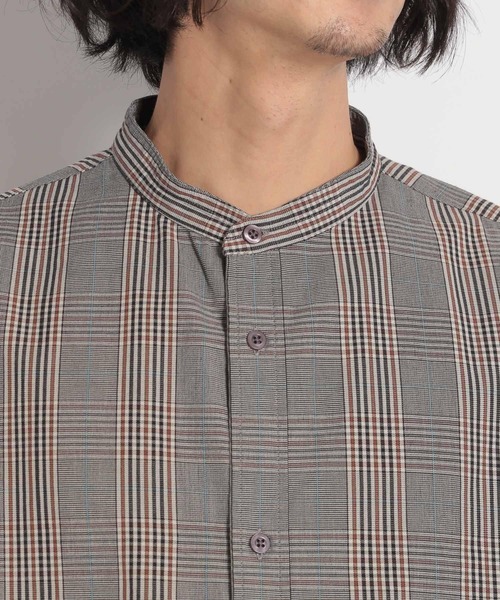 niko and...（ニコアンド）の「コットンツイルバンドカラーシャツ（シャツ/ブラウス・メンズ・ベージュ/ネイビー/イエロー/アイボリー・MEDIUM/LARGE）」の12枚目の写真