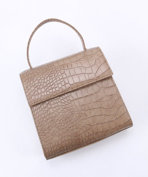 RAY CASSIN（レイカズン）の「型押しフラップショルダーバッグ（ボストンバッグ・レディース・ブラック/ベージュ/キナリ・FREE）」の13枚目の写真