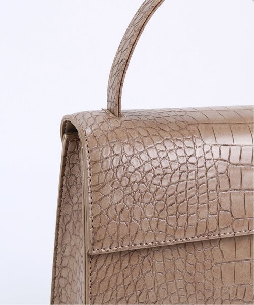 RAY CASSIN（レイカズン）の「型押しフラップショルダーバッグ（ボストンバッグ・レディース・ブラック/ベージュ/キナリ・FREE）」の11枚目の写真