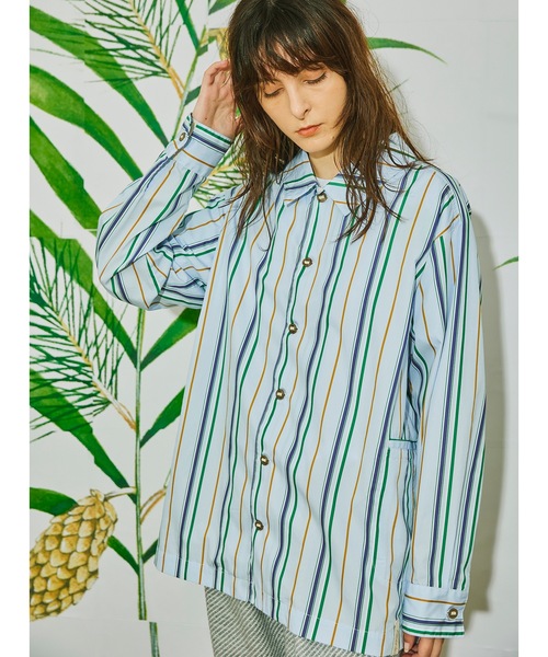 AlexanderLeeChang（アレキサンダーリーチャン）の「STRIPE SEO-L SHIRTS AC-022202（シャツ/ブラウス・メンズ・ネイビー/スカイブルー/オレンジ・2/3）」の7枚目の写真