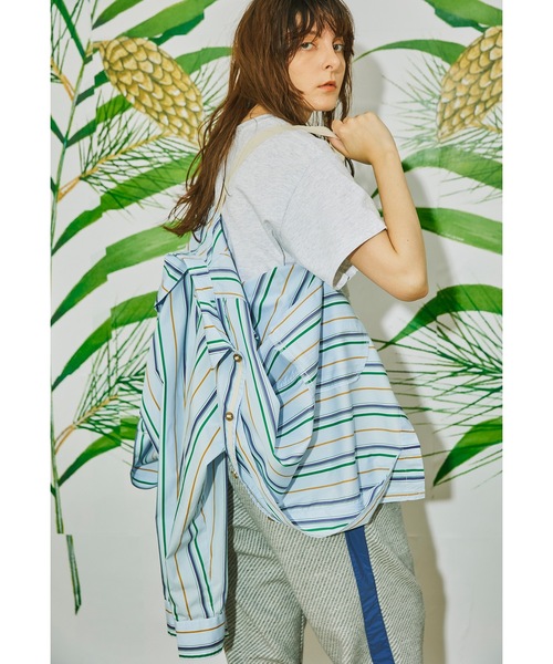 AlexanderLeeChang（アレキサンダーリーチャン）の「STRIPE SEO-L SHIRTS AC-022202（シャツ/ブラウス・メンズ・ネイビー/スカイブルー/オレンジ・2/3）」の22枚目の写真