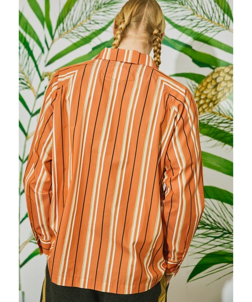 AlexanderLeeChang（アレキサンダーリーチャン）の「STRIPE SEO-L SHIRTS AC-022202（シャツ/ブラウス・メンズ・ネイビー/スカイブルー/オレンジ・2/3）」の16枚目の写真