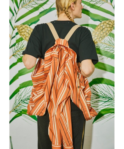 AlexanderLeeChang（アレキサンダーリーチャン）の「STRIPE SEO-L SHIRTS AC-022202（シャツ/ブラウス・メンズ・ネイビー/スカイブルー/オレンジ・2/3）」の4枚目の写真