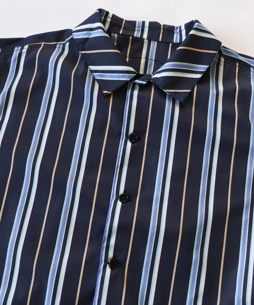 AlexanderLeeChang（アレキサンダーリーチャン）の「STRIPE SEO-L SHIRTS AC-022202（シャツ/ブラウス・メンズ・ネイビー/スカイブルー/オレンジ・2/3）」の15枚目の写真