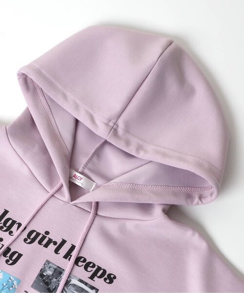 algy(アルジー)の「/ラウンドヘム転写フーディー(パーカー・キッズ・ミント/アイボリー/ピンク・XX-SMALL/X-SMALL/MEDIUM/SMALL)」の10枚目の写真