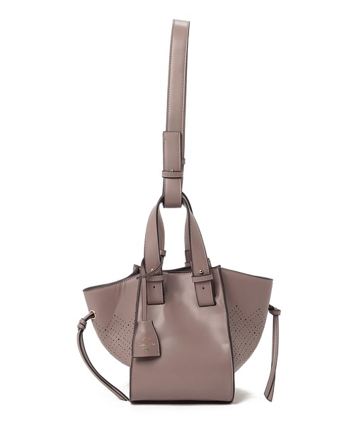 LITTLE ACCESSORIES（リトルアクセサリーズ）の「マルチWAY　パンチングバッグ（ショルダーバッグ・レディース・ブラック/グレイッシュベージュ/ライトイエロー・フリー）」の6枚目の写真