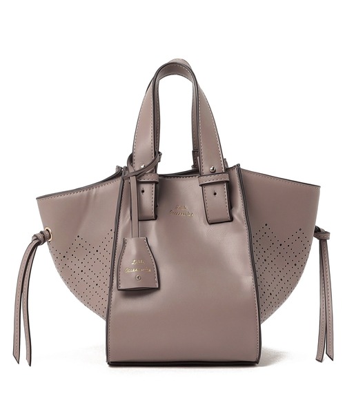 LITTLE ACCESSORIES（リトルアクセサリーズ）の「マルチWAY　パンチングバッグ（ショルダーバッグ・レディース・ブラック/グレイッシュベージュ/ライトイエロー・フリー）」の4枚目の写真