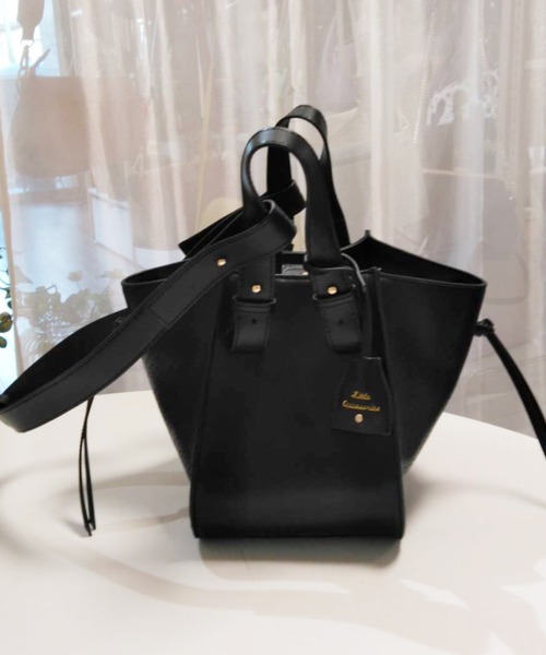 LITTLE ACCESSORIES（リトルアクセサリーズ）の「マルチWAY　パンチングバッグ（ショルダーバッグ・レディース・ブラック/グレイッシュベージュ/ライトイエロー・フリー）」の18枚目の写真