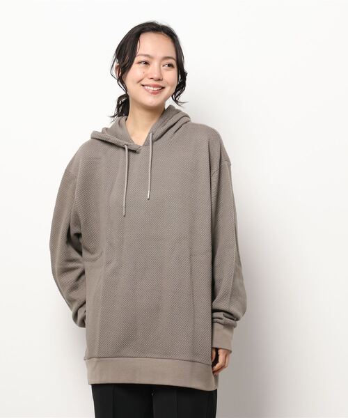 Bling Leads(ブリングリーズ)の「/Bling leads/カノコワッフル プルパーカー(パーカー・レディース・ブラック/モカ/グレイッシュベージュ/グレイッシュブルー・MEDIUM/LARGE/X-LARGE)」の3枚目の写真