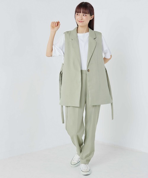 OMNES（オムネス）の「綾織オープンサイドベスト（ベスト・レディース・ブラック/ベージュ/ライトカーキ・FREE）」の15枚目の写真