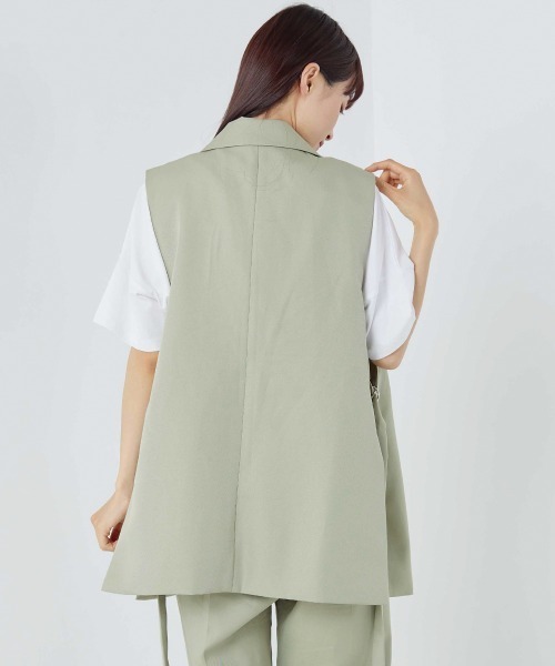 OMNES（オムネス）の「綾織オープンサイドベスト（ベスト・レディース・ブラック/ベージュ/ライトカーキ・FREE）」の17枚目の写真