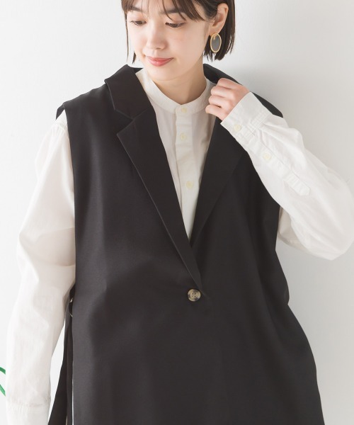 OMNES（オムネス）の「綾織オープンサイドベスト（ベスト・レディース・ブラック/ベージュ/ライトカーキ・FREE）」の20枚目の写真