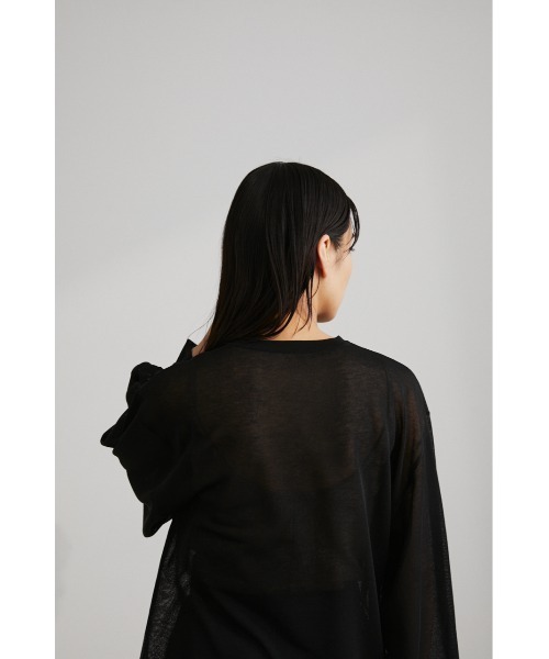 STYLEMIXER(スタイルミキサー)の「ボリュームスリーブシアーニット(ニット/セーター・レディース・ピンク/ブラック/グリーン/ライトベージュ・FREE)」の7枚目の写真