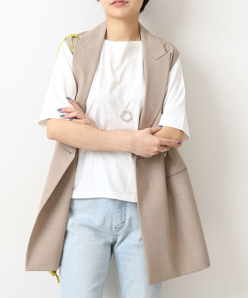 IENA（イエナ）の「ボートネックハーフスリーブTシャツ（Tシャツ