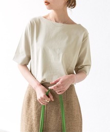 IENA | ボートネックハーフスリーブTシャツ(Tシャツ/カットソー)