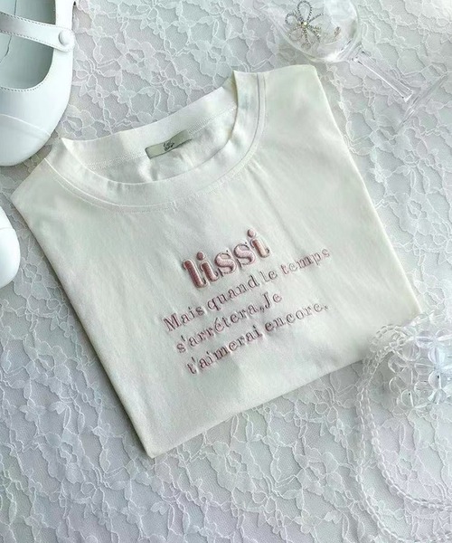 lissi Boutique（リージーブティック）の「【lissi Boutique】lissi thank for you original tee（Tシャツ/カットソー・レディース・ベージュ/イエロー・FREE）」の11枚目の写真