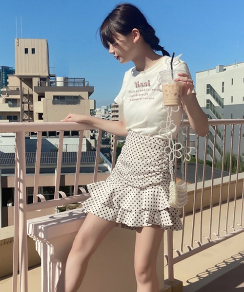 lissi Boutique（リージーブティック）の「【lissi Boutique】lissi thank for you original tee（Tシャツ/カットソー・レディース・ベージュ/イエロー・FREE）」の6枚目の写真