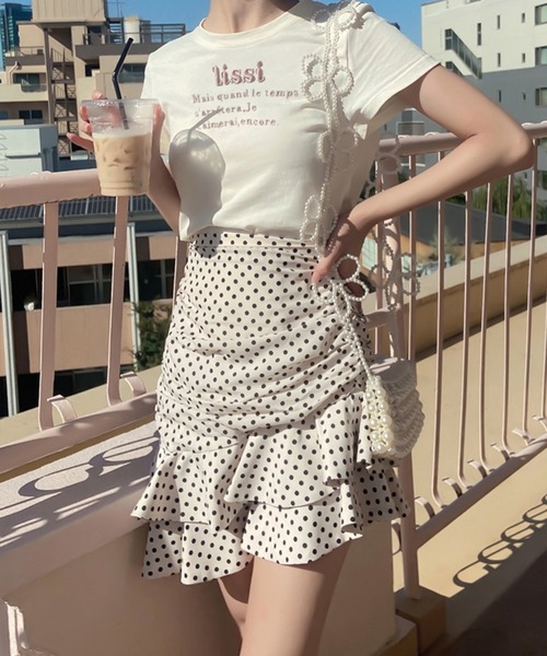 lissi Boutique（リージーブティック）の「【lissi Boutique】lissi thank for you original tee（Tシャツ/カットソー・レディース・ベージュ/イエロー・FREE）」の8枚目の写真