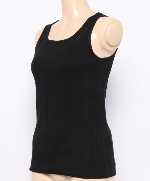 Samansa Mos2 blue（サマンサモスモスブルー）の「前後2wayテレコタンクトップ（タンクトップ・レディース・ブラック/オフホワイト/イエロー/ミント・MEDIUM/LARGE）」の5枚目の写真