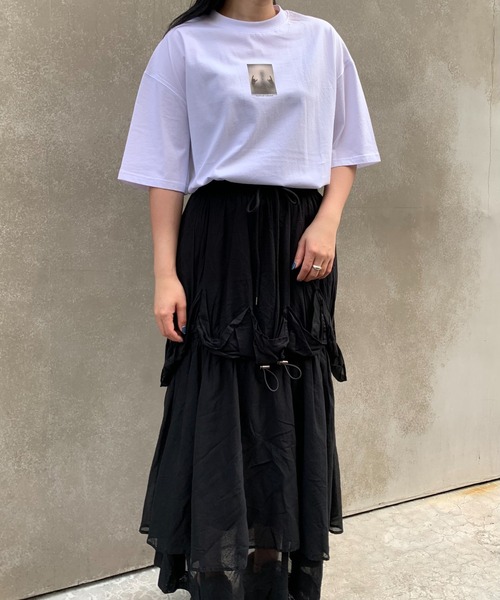 A DEGREE FAHRENHEIT(エーディグリーファーレンハイ)の「【ユニセックス商品】CORSAオーバーサイズT(Tシャツ/カットソー・メンズ・ホワイト/ブラック・MEDIUM/LARGE/FREE)」の6枚目の写真