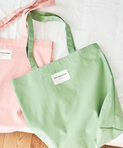 WEGO（ウィゴー）の「WEGO/タグカラートートバッグ（トートバッグ・メンズ・ホワイト/ベージュ/ブラック/グリーン系その他/ピンク・FREE）」の5枚目の写真