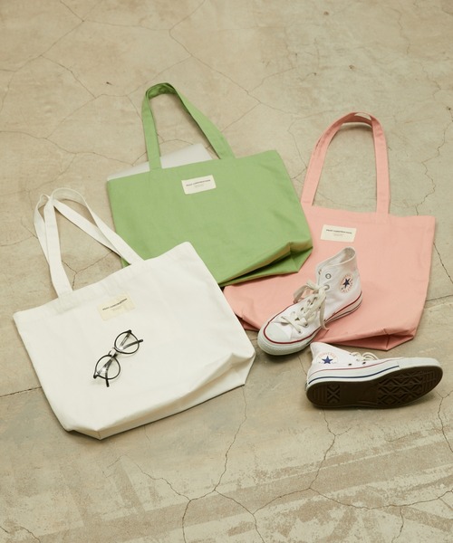 WEGO（ウィゴー）の「WEGO/タグカラートートバッグ（トートバッグ・メンズ・ホワイト/ベージュ/ブラック/グリーン系その他/ピンク・FREE）」の16枚目の写真