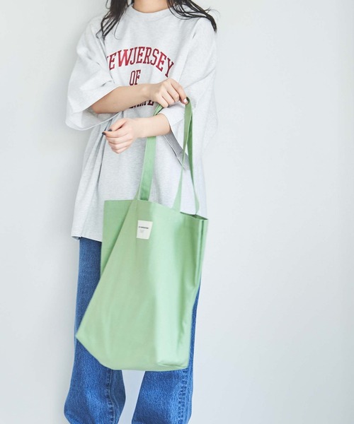 WEGO（ウィゴー）の「WEGO/タグカラートートバッグ（トートバッグ・メンズ・ホワイト/ベージュ/ブラック/グリーン系その他/ピンク・FREE）」の12枚目の写真