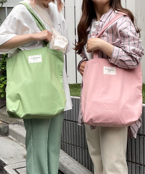 WEGO（ウィゴー）の「WEGO/タグカラートートバッグ（トートバッグ・メンズ・ホワイト/ベージュ/ブラック/グリーン系その他/ピンク・FREE）」の11枚目の写真