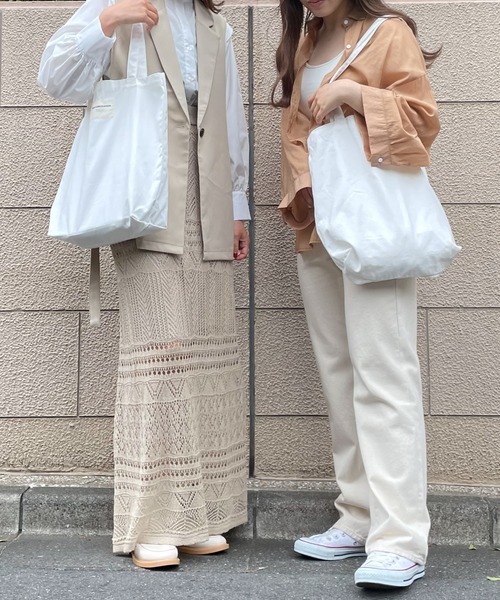 WEGO（ウィゴー）の「WEGO/タグカラートートバッグ（トートバッグ・メンズ・ホワイト/ベージュ/ブラック/グリーン系その他/ピンク・FREE）」の15枚目の写真