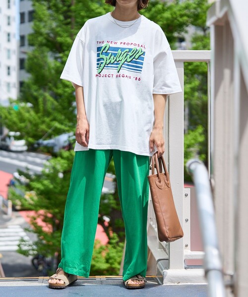 FREAK'S STORE（フリークスストア）の「【一部WEB限定】リネンレーヨンイージーパンツ/コットンレーヨンイージーパンツ（その他パンツ・レディース・ブラック/オフホワイト/オリーブ/オレンジ/グリーン/ピンク系その他/ブルーグリーン/ブルー/ネイビー/サックスブルー・ﾌﾘ-）」の12枚目の写真