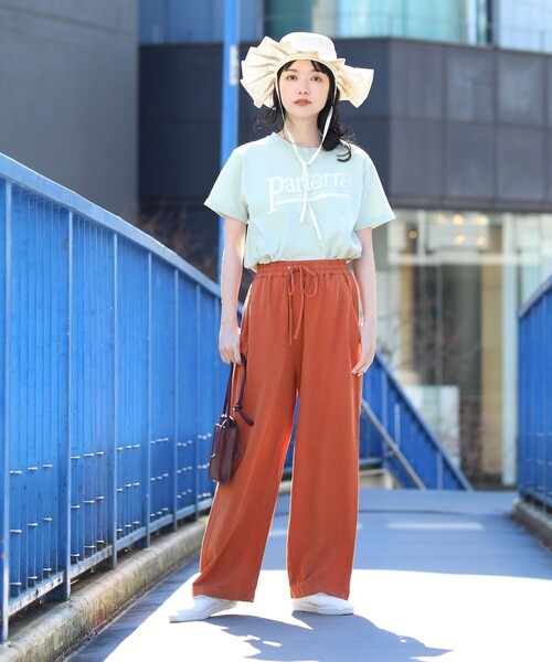 FREAK'S STORE（フリークスストア）の「【一部WEB限定】リネンレーヨンイージーパンツ/コットンレーヨンイージーパンツ（その他パンツ・レディース・ブラック/オフホワイト/オリーブ/オレンジ/グリーン/ピンク系その他/ブルーグリーン/ブルー/ネイビー/サックスブルー・ﾌﾘ-）」の14枚目の写真