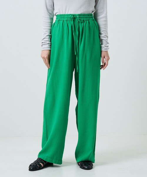 FREAK'S STORE（フリークスストア）の「【一部WEB限定】リネンレーヨンイージーパンツ/コットンレーヨンイージーパンツ（その他パンツ・レディース・ブラック/オフホワイト/オリーブ/オレンジ/グリーン/ピンク系その他/ブルーグリーン/ブルー/ネイビー/サックスブルー・ﾌﾘ-）」の15枚目の写真