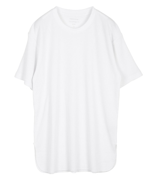 roshell（ロシェル）の「ロング丈 ワッフル 半袖カットソー サーマル 半袖 Tシャツ（Tシャツ/カットソー・メンズ・ブラック/ミックスグレー/ホワイト・SMALL/MEDIUM/LARGE/X-LARGE）」の17枚目の写真