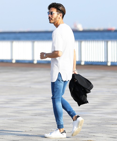 roshell（ロシェル）の「ロング丈 ワッフル 半袖カットソー サーマル 半袖 Tシャツ（Tシャツ/カットソー・メンズ・ブラック/ミックスグレー/ホワイト・SMALL/MEDIUM/LARGE/X-LARGE）」の15枚目の写真