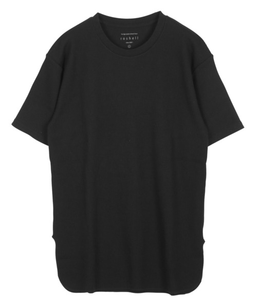 roshell（ロシェル）の「ロング丈 ワッフル 半袖カットソー サーマル 半袖 Tシャツ（Tシャツ/カットソー・メンズ・ブラック/ミックスグレー/ホワイト・SMALL/MEDIUM/LARGE/X-LARGE）」の13枚目の写真