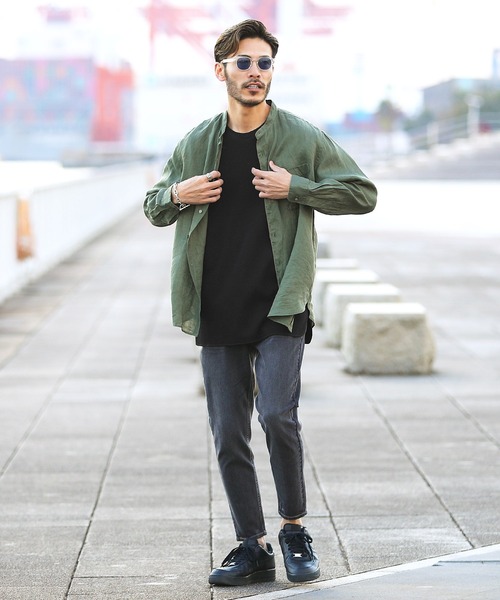 roshell（ロシェル）の「ロング丈 ワッフル 半袖カットソー サーマル 半袖 Tシャツ（Tシャツ/カットソー・メンズ・ブラック/ミックスグレー/ホワイト・SMALL/MEDIUM/LARGE/X-LARGE）」の11枚目の写真